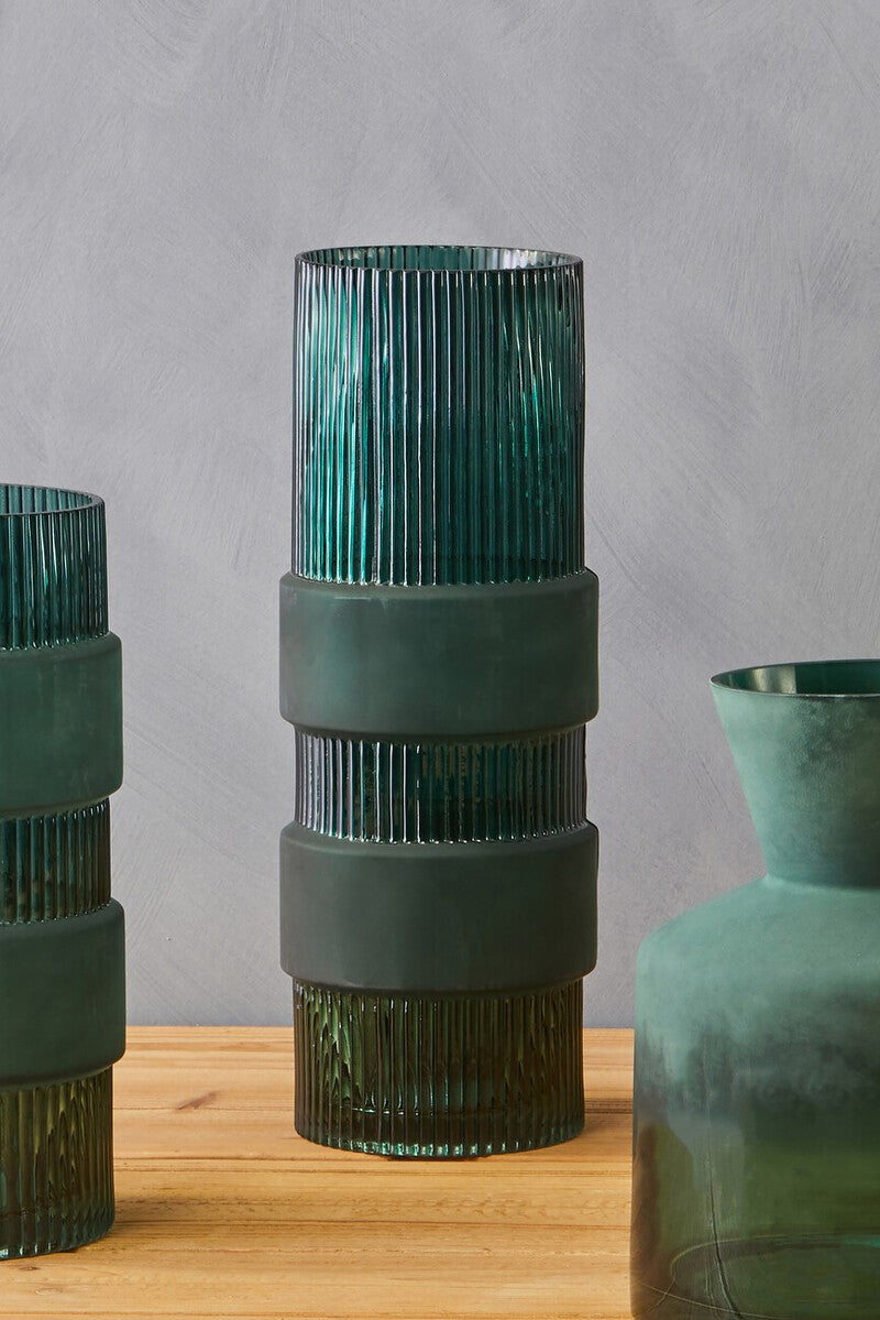 Nerja green Glass Vase