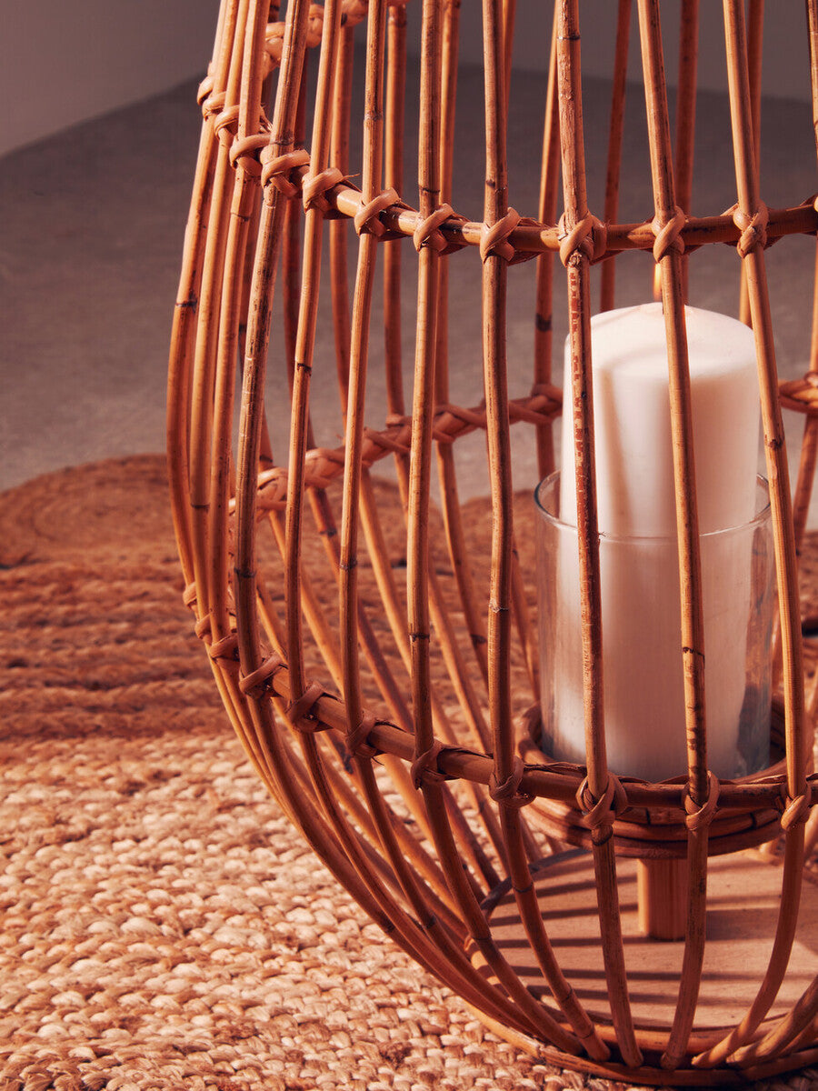 Mijas Rattan Candle Lantern