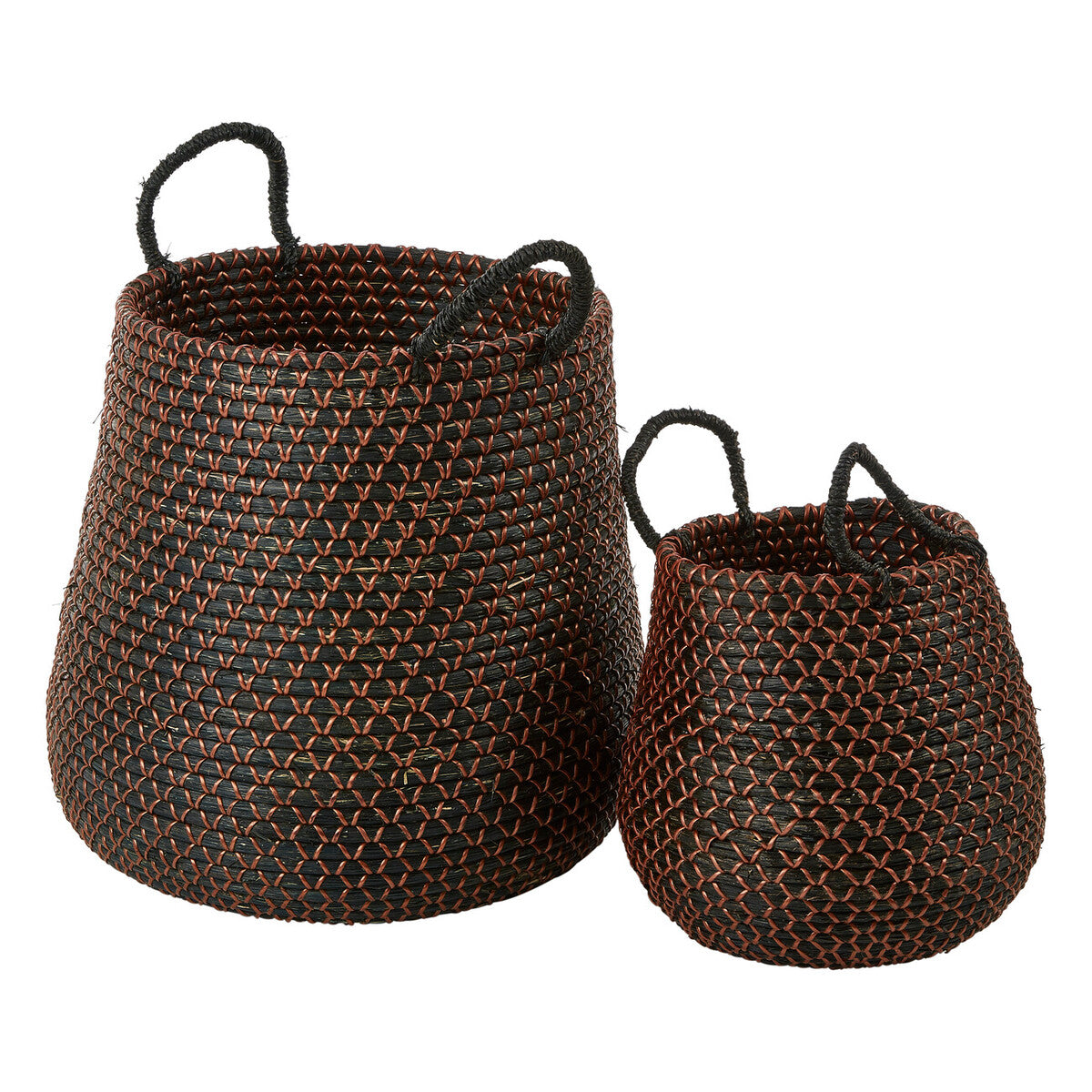 Dilly Set of 2 Dark Seagrass Storage Baskets