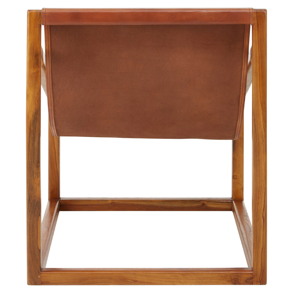 Beldi Brown Leather Cubic Frame Chair