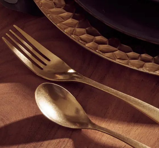 Zante Curved Gold 16pc Cutlery Set