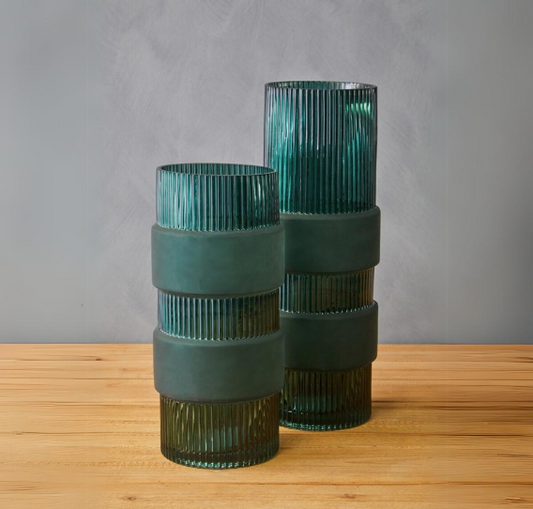 Nerja green Glass Vase